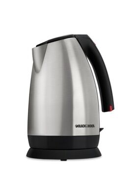 Black & Decker Stainless Steel Electric Kettle in Silver and Black
